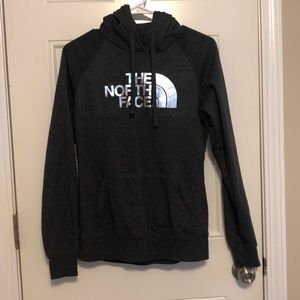 North Face dark grey hoodie